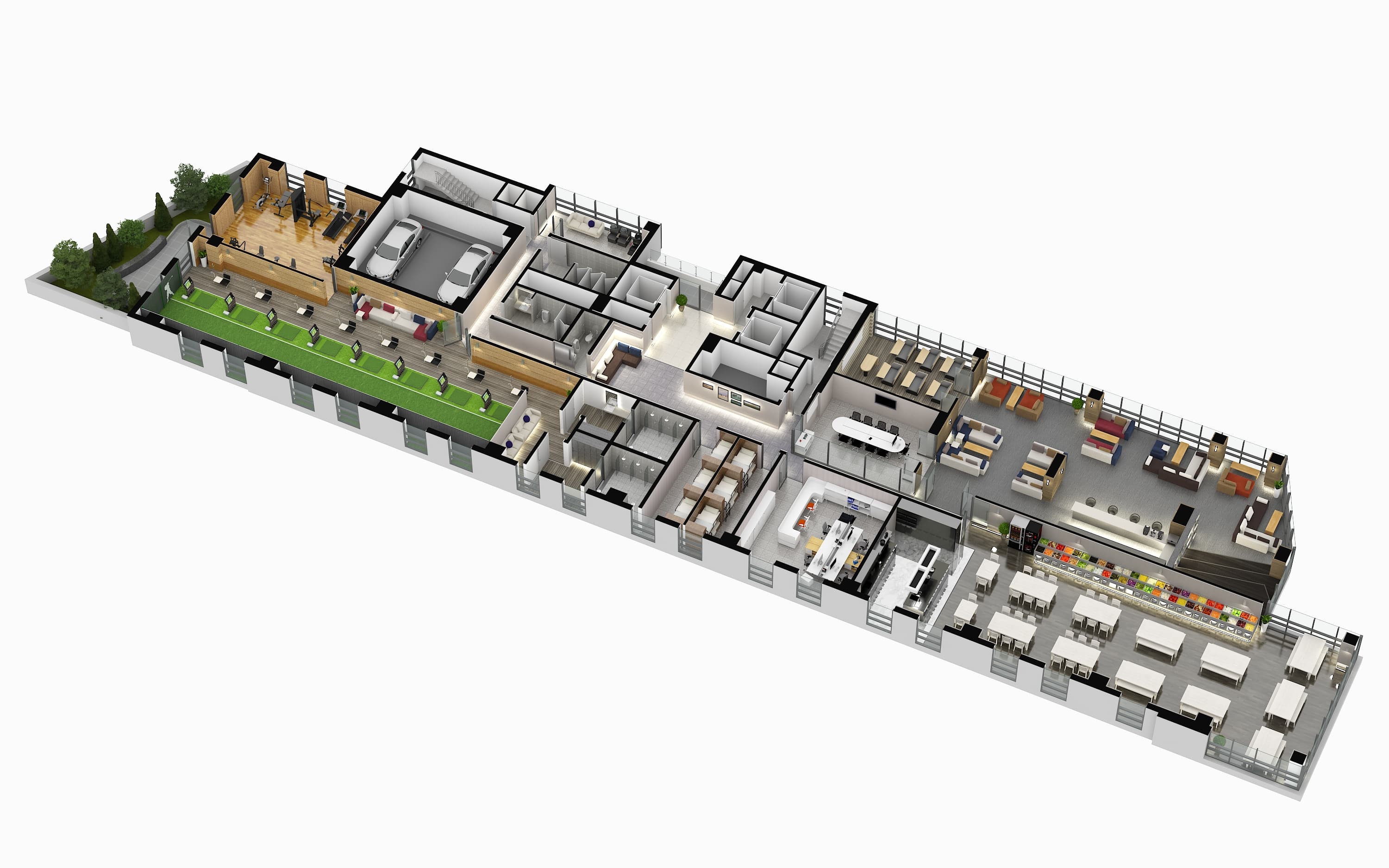 올인워크 2층 복합센터 평면도